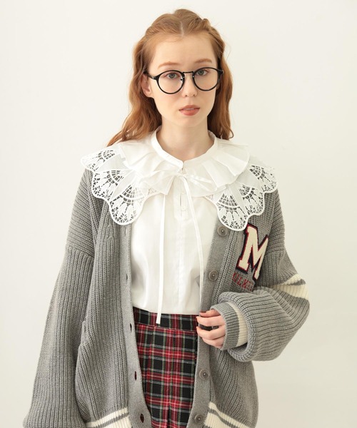 MILKFED.（ミルクフェド）の「MULTI RUFFLE COLLAR BLOUSE（シャツ/ブラウス・レディース・ブラック/ホワイト/ベージュ・ONE SIZE）」の21枚目の写真