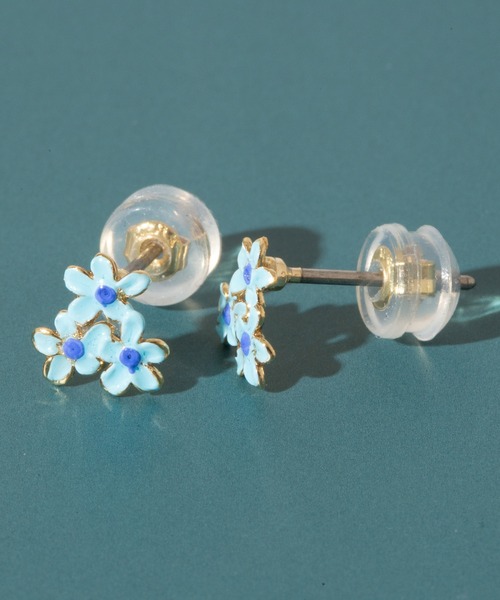 花言葉モチーフ ピアス flower letter 【日本製】（ピアス（両耳