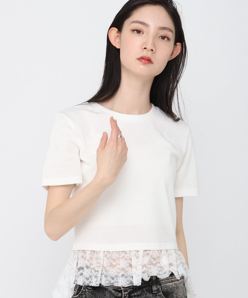 3.3 Field Trip （3.3フィールドトリップ）の「3.3 Field Trip／レースダブルフリルT（Tシャツ/カットソー・レディース・ブラック/オフホワイト・FREE）」の13枚目の写真