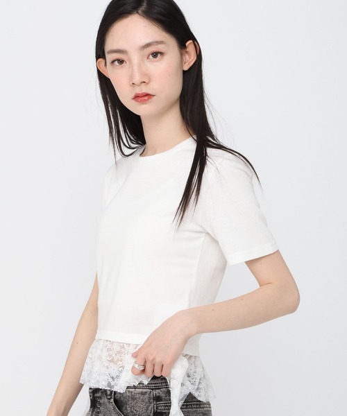 3.3 Field Trip （3.3フィールドトリップ）の「3.3 Field Trip／レースダブルフリルT（Tシャツ/カットソー・レディース・ブラック/オフホワイト・FREE）」の14枚目の写真