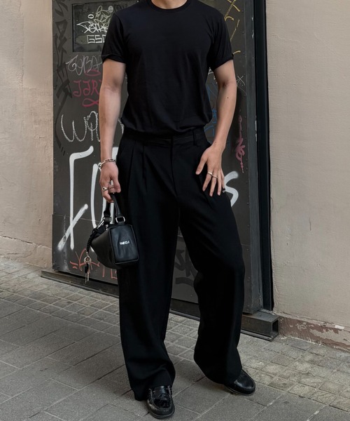 MASSES SLACKS PANTS スラックスパンツ M ブラック セール】MARBELT SLACKS（スラックス）｜THE CLE（ザクレ）の