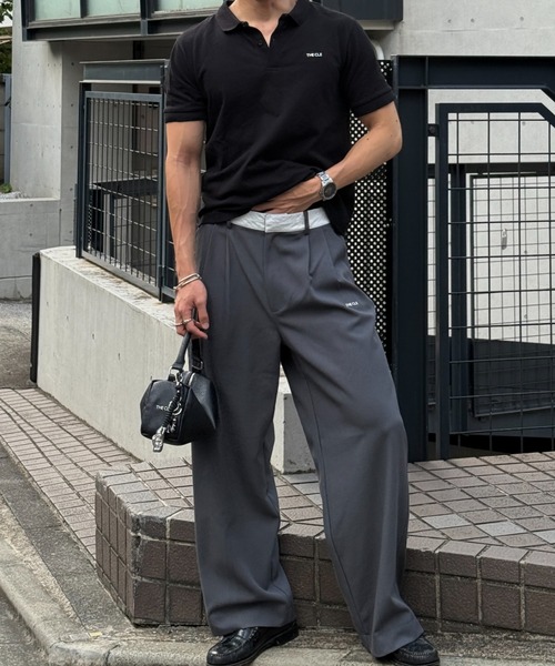 MASSES SLACKS PANTS スラックスパンツ M ブラック MASU(エムエーエスユー) スラックスパンツ ブラック サイズ 48