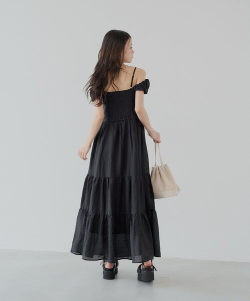【極美品】SOIR DOLCE ワンピース 大きいサイズ13 パープル2way Chico（チコ）の「2wayバルーンデザインロングワンピース