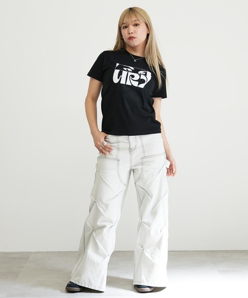 BASIS(ベイシス)の「ENAコラボTシャツ EYEロゴ Tシャツ カットソー 半袖 ダンス 練習着(Tシャツ/カットソー・レディース・ブラック/ベージュ/ホワイト・SMALL/MEDIUM/LARGE/150)」の12枚目の写真