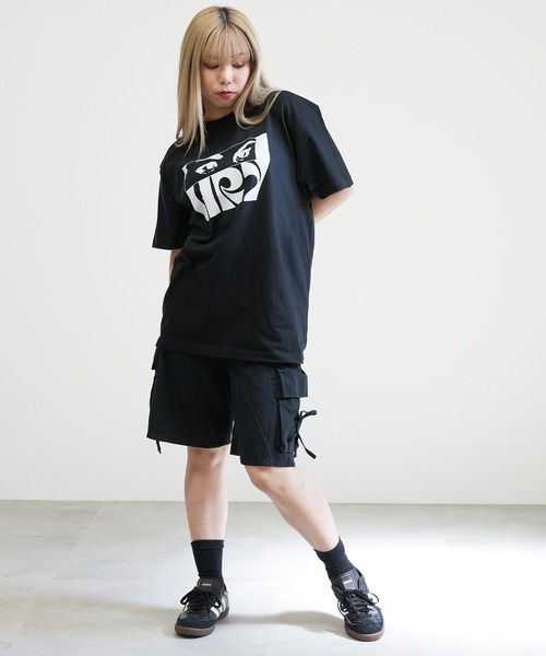 tシャツ ENAコラボTシャツ EYEロゴ Tシャツ カットソー 半袖 ダンス 練習着 レディース メンズ Purple&Yellow tシャツ メッセージエンボス半袖ラグランTシャツ