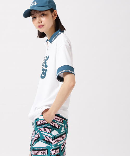 Jack Bunny!!（ジャックバニー）の「【Jack Bunny!!】フルダルメッシュ半袖ポロシャツ（ポロシャツ・レディース・ホワイト/ブラウン/グリーン・SMALL/MEDIUM/LARGE）」の7枚目の写真