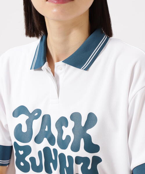 Jack Bunny!!（ジャックバニー）の「【Jack Bunny!!】フルダルメッシュ半袖ポロシャツ（ポロシャツ・レディース・ホワイト/ブラウン/グリーン・SMALL/MEDIUM/LARGE）」の11枚目の写真