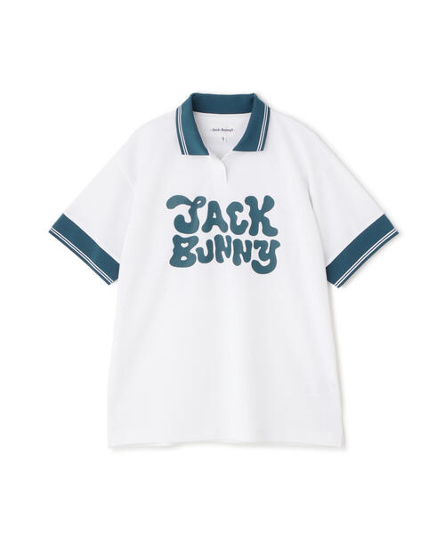 Jack Bunny!!（ジャックバニー）の「【Jack Bunny!!】フルダルメッシュ半袖ポロシャツ（ポロシャツ・レディース・ホワイト/ブラウン/グリーン・SMALL/MEDIUM/LARGE）」の15枚目の写真