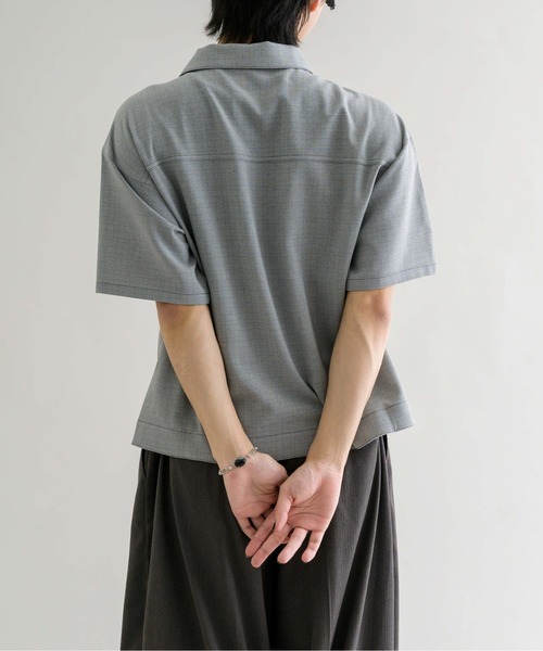 epnok ジャケットライクハーフスリーブシャツ EPNK】Jacket like half sleeve shirt / ジャケットライクハーフ