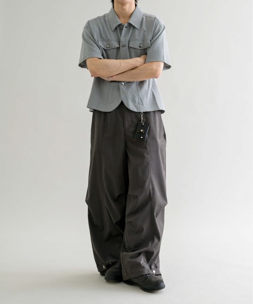 epnok ジャケットライクハーフスリーブシャツ EPNK】Jacket like half sleeve shirt / ジャケットライクハーフ