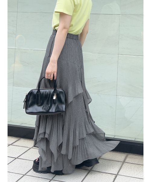 SNIDEL（スナイデル）の「スクエアヘムティアードスカート