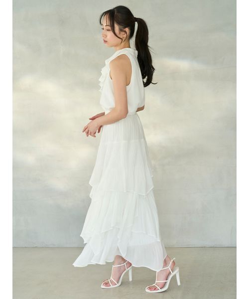 SNIDEL（スナイデル）の「スクエアヘムティアードスカート