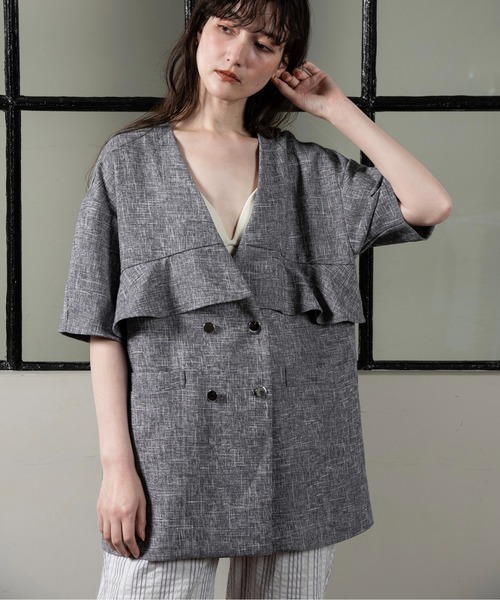 おすすめ】 lawgy（ラウジー）の「gabardine big pocket jacket