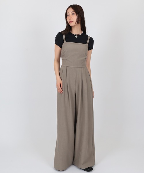 SUWDEE(スーディー)の「camisole wide salopette(サロペット/オーバーオール・レディース・グレー・FREE)」の2枚目の写真