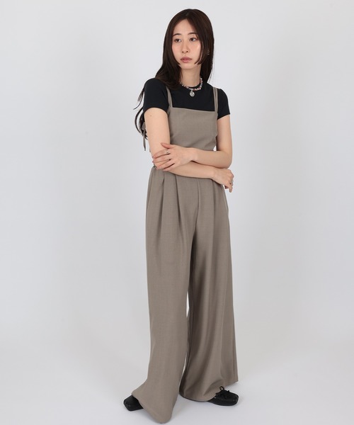 SUWDEE(スーディー)の「camisole wide salopette(サロペット/オーバーオール・レディース・グレー・FREE)」の3枚目の写真