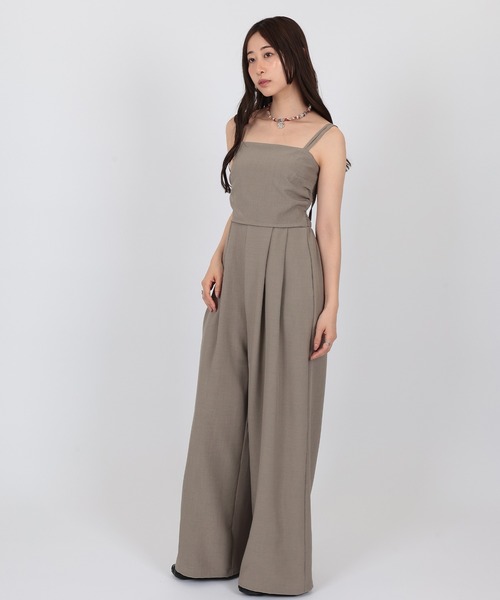 SUWDEE(スーディー)の「camisole wide salopette(サロペット/オーバーオール・レディース・グレー・FREE)」の4枚目の写真