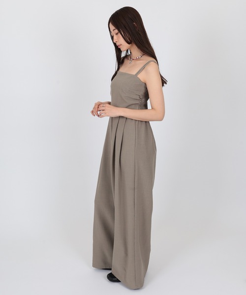 SUWDEE(スーディー)の「camisole wide salopette(サロペット/オーバーオール・レディース・グレー・FREE)」の6枚目の写真