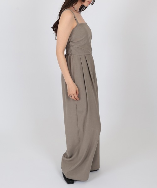 SUWDEE(スーディー)の「camisole wide salopette(サロペット/オーバーオール・レディース・グレー・FREE)」の8枚目の写真