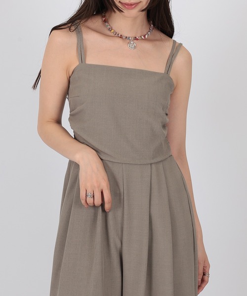 SUWDEE(スーディー)の「camisole wide salopette(サロペット/オーバーオール・レディース・グレー・FREE)」の10枚目の写真