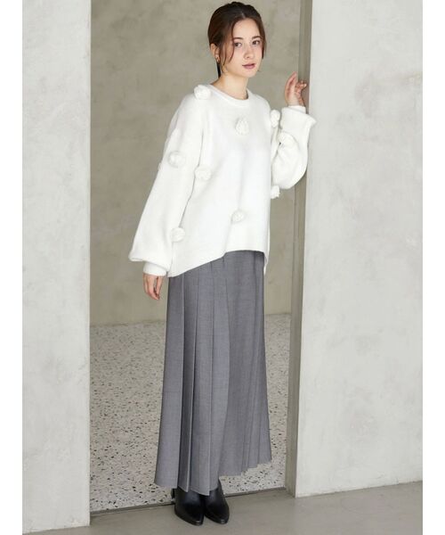 CALNAMUR（カルナムール）の「バラモチーフニット（ニット/セーター・レディース・レッド/ホワイト/ブラック・FREE）」の22枚目の写真