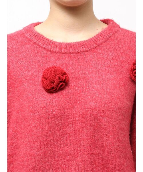 CALNAMUR（カルナムール）の「バラモチーフニット（ニット/セーター・レディース・レッド/ホワイト/ブラック・FREE）」の8枚目の写真