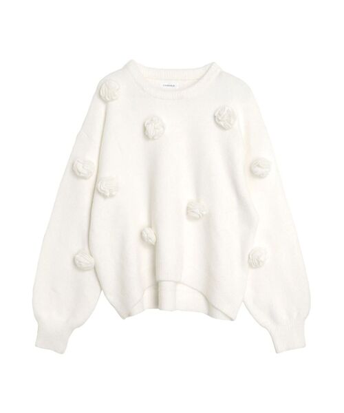 CALNAMUR（カルナムール）の「バラモチーフニット（ニット/セーター・レディース・レッド/ホワイト/ブラック・FREE）」の17枚目の写真