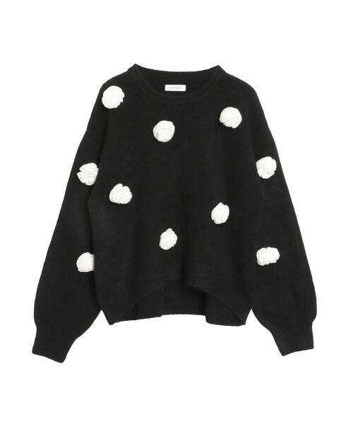 CALNAMUR（カルナムール）の「バラモチーフニット（ニット/セーター・レディース・レッド/ホワイト/ブラック・FREE）」の18枚目の写真