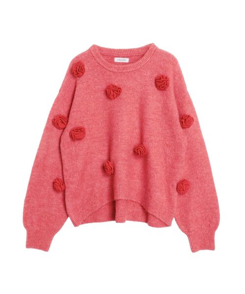 CALNAMUR（カルナムール）の「バラモチーフニット（ニット/セーター・レディース・レッド/ホワイト/ブラック・FREE）」の19枚目の写真