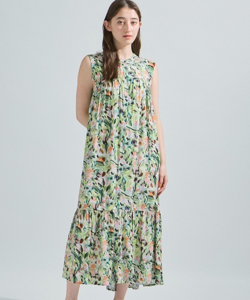 ketty（ケティ）の「レーヨンティアードワンピース≪手洗い可能≫（ワンピース・レディース・ブルー系その他/ネイビー/グリーン系その他・M）」の2枚目の写真