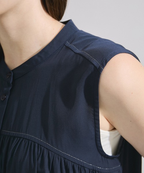 ketty（ケティ）の「レーヨンティアードワンピース≪手洗い可能≫（ワンピース・レディース・ブルー系その他/ネイビー/グリーン系その他・M）」の9枚目の写真