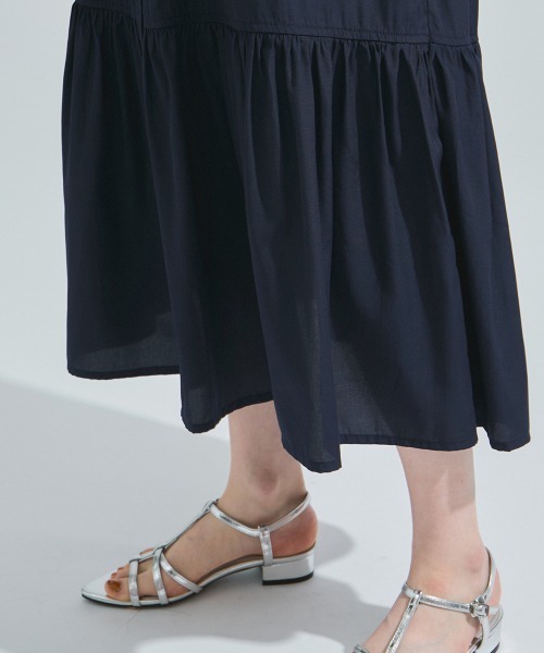 ketty（ケティ）の「レーヨンティアードワンピース≪手洗い可能≫（ワンピース・レディース・ブルー系その他/ネイビー/グリーン系その他・M）」の4枚目の写真