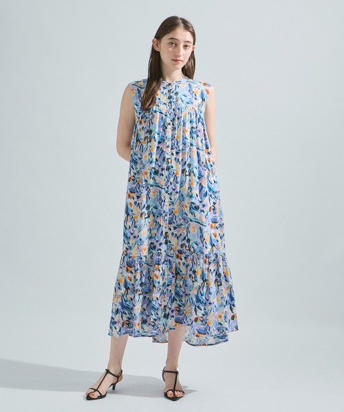 ketty（ケティ）の「レーヨンティアードワンピース≪手洗い可能≫（ワンピース・レディース・ブルー系その他/ネイビー/グリーン系その他・M）」の20枚目の写真