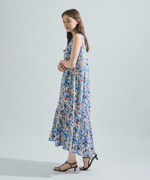 ketty（ケティ）の「レーヨンティアードワンピース≪手洗い可能≫（ワンピース・レディース・ブルー系その他/ネイビー/グリーン系その他・M）」の14枚目の写真