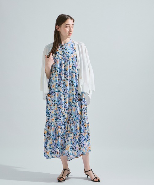 ketty（ケティ）の「レーヨンティアードワンピース≪手洗い可能≫（ワンピース・レディース・ブルー系その他/ネイビー/グリーン系その他・M）」の18枚目の写真