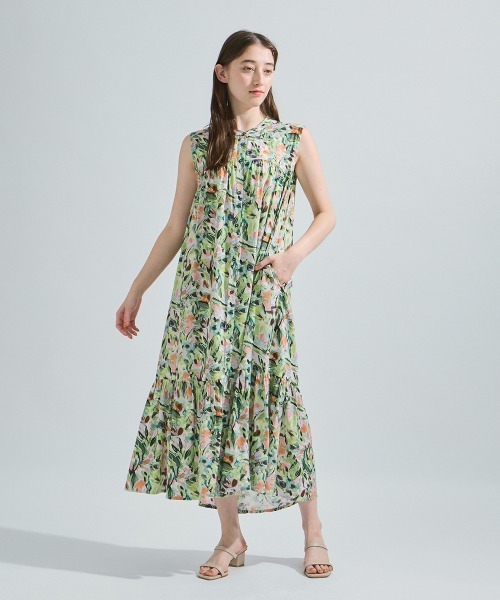 ketty（ケティ）の「レーヨンティアードワンピース≪手洗い可能≫（ワンピース・レディース・ブルー系その他/ネイビー/グリーン系その他・M）」の8枚目の写真