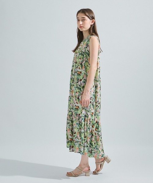 ketty（ケティ）の「レーヨンティアードワンピース≪手洗い可能≫（ワンピース・レディース・ブルー系その他/ネイビー/グリーン系その他・M）」の13枚目の写真