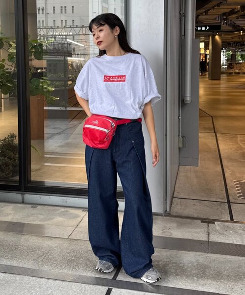 Franklin Climbing（フランクリンクライミング）の「【Franklin Climbing】ユニセックスレッドロゴプリントTEE（Tシャツ/カットソー・レディース・ホワイト/ブラック/ライトグレー・MEDIUM/LARGE）」の9枚目の写真