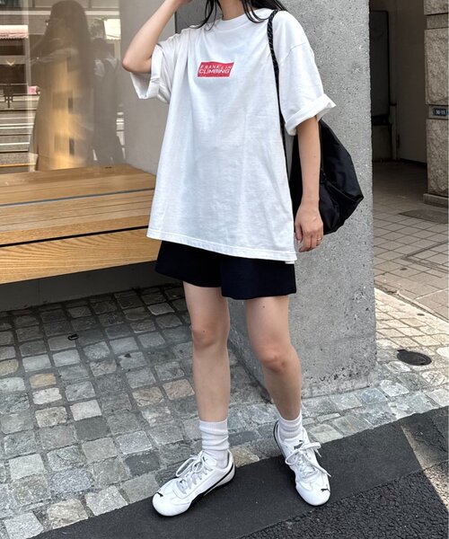 Franklin Climbing（フランクリンクライミング）の「【Franklin Climbing】ユニセックスレッドロゴプリントTEE（Tシャツ/カットソー・レディース・ホワイト/ブラック/ライトグレー・MEDIUM/LARGE）」の17枚目の写真