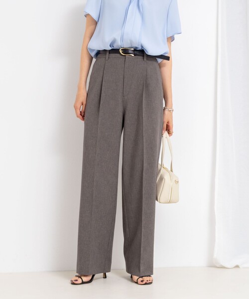 NOLLEY’S Sophi（ノーリーズソフィ）の「ウォッシャブル麻調ドライシャンタンライトワイドパンツ（その他パンツ・レディース・オフホワイト/チャコールグレー/ベージュ・34/36/38）」の17枚目の写真