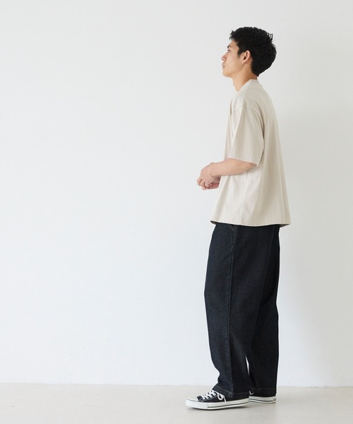 coca（coca）（コカ）の「ワンポイント刺繍Tシャツ（Tシャツ/カットソー・メンズ・ライトベージュ/ワイン・XL/M/L）」の10枚目の写真