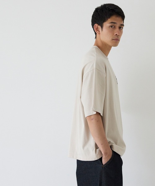 coca（coca）（コカ）の「ワンポイント刺繍Tシャツ（Tシャツ/カットソー・メンズ・ライトベージュ/ワイン・XL/M/L）」の12枚目の写真