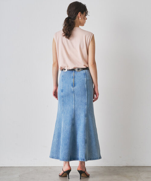 Whim Gazette(ウィムガゼット)の「ノースリーブロゴTシャツ(Tシャツ/カットソー・レディース・オフホワイト/ベビーピンク/ライトグレー・FREE)」の8枚目の写真