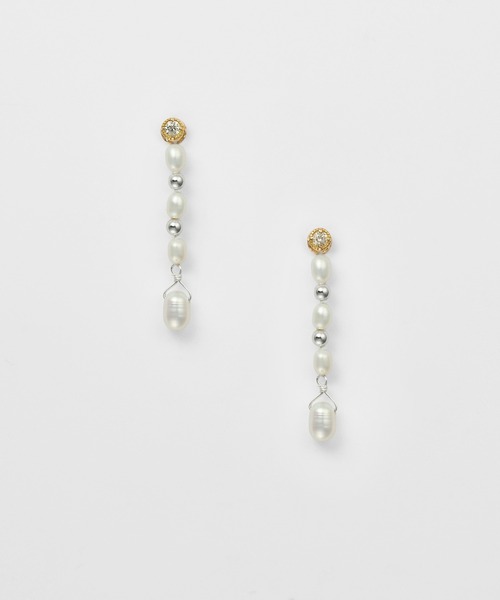 agete（アガット）の「《WEB限定》K10／シルバーパールピアスチャーム（チャーム・レディース・ゴールド系その他・FREE）」の2枚目の写真