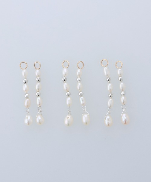 agete（アガット）の「《WEB限定》K10／シルバーパールピアスチャーム（チャーム・レディース・ゴールド系その他・FREE）」の4枚目の写真