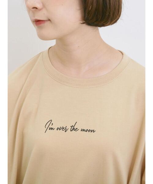 Samansa Mos2 blue(サマンサモスモスブルー)の「◎【接触冷感】ロゴプリントチュニック(Tシャツ/カットソー・レディース・ブラック/ベージュ/オフホワイト・F)」の6枚目の写真