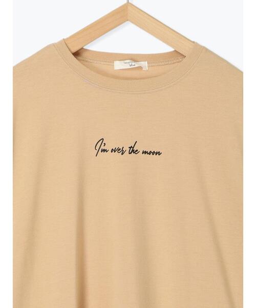 Samansa Mos2 blue(サマンサモスモスブルー)の「◎【接触冷感】ロゴプリントチュニック(Tシャツ/カットソー・レディース・ブラック/ベージュ/オフホワイト・F)」の9枚目の写真