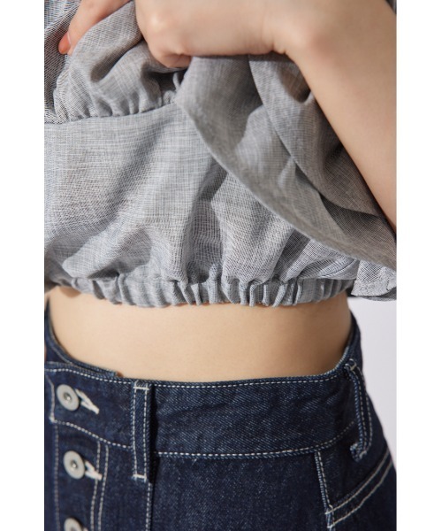 rienda（リエンダ）の「フリルツーウェイオフショルブラウス 夏服（シャツ/ブラウス・レディース・グレー/ブラック/ホワイト・FREE）」の4枚目の写真