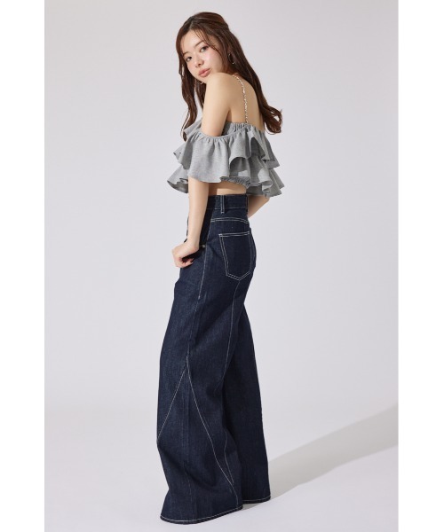 rienda（リエンダ）の「フリルツーウェイオフショルブラウス 夏服（シャツ/ブラウス・レディース・グレー/ブラック/ホワイト・FREE）」の22枚目の写真