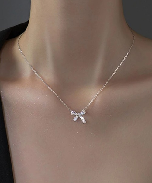 ［新品・本物］サン・ローラン シルバーチャームリボンネックレス 最終値下げ セール】リボンネックレス（ネックレス）｜Blanc de Blue（ブランド