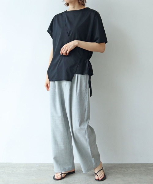 tシャツ スピンギザコットン　カシュクールプルオーバー レディース AMBIDEX Store スピンギザコットン カシュクールプルオーバー(F